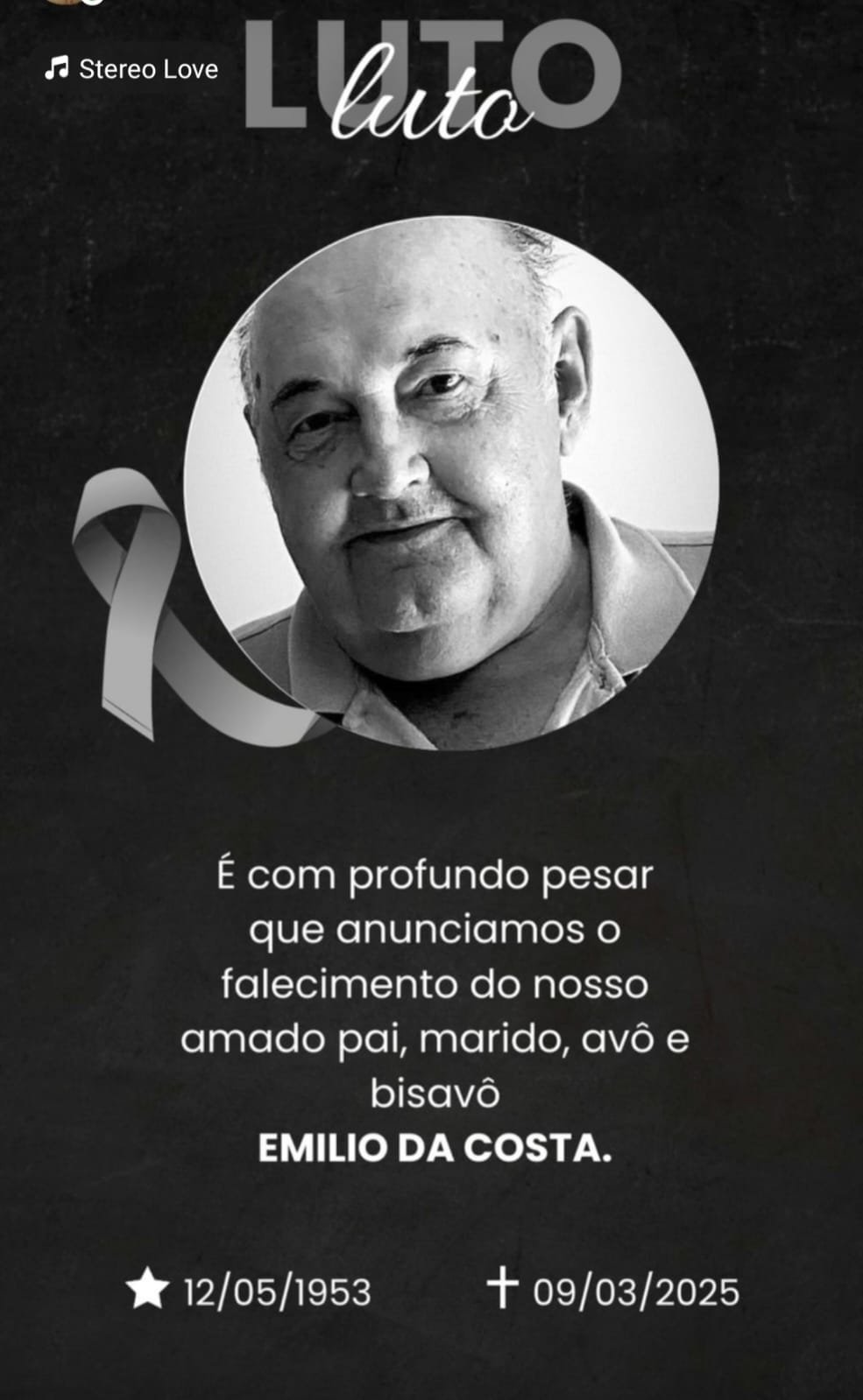Falece aos 71 anos, ex-presidente do Sindicato dos Trabalhadores Rurais de Santa Helena
