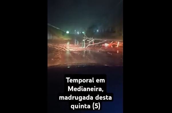 Tempestades já registradas em Céu Azul e Medianeira nesta quinta. Santa Helena está na lista do Inmet