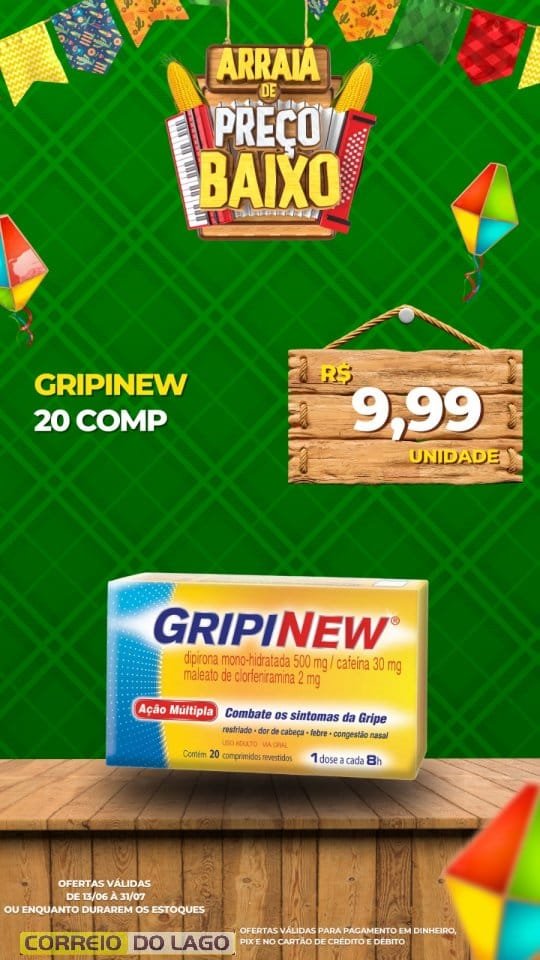 É frio, mas é também dia de Arraiá da Farmácia Real Rede Brasil Poupa Lar