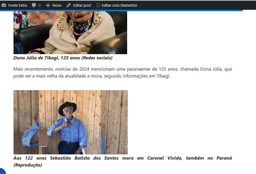 Morreu um dos homens mais velhos do mundo citado recentemente em reportagem do Fonte Extra