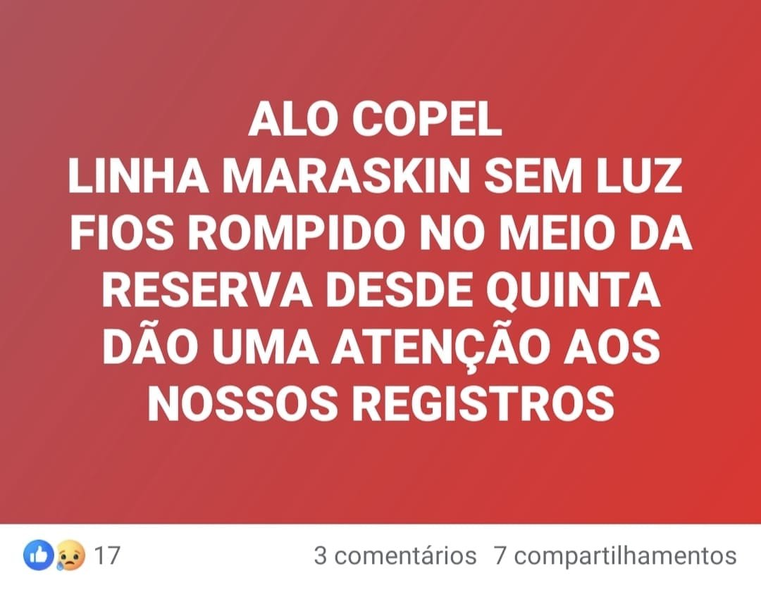 Sem energia até para reclamar… Desanimados, usuários da Copel continuam sem luz em Santa Helena e região