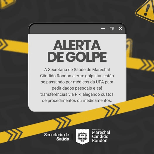 Prefeitura de Marechal alerta sobre golpes ligados à saúde