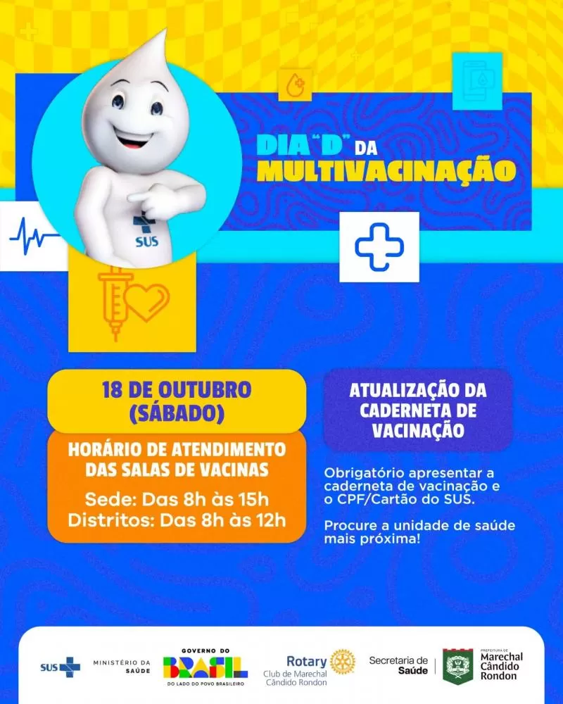 Prefeitura de Marechal promove Dia “D” de Multivacinação neste sábado