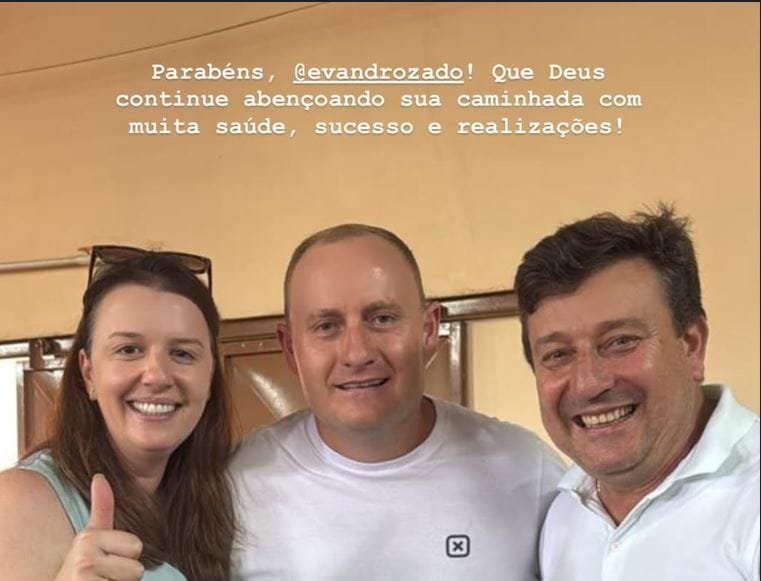 No aniversário, ex-prefeito Zado foi homenageado pelos atuais gestores de Santa Helena