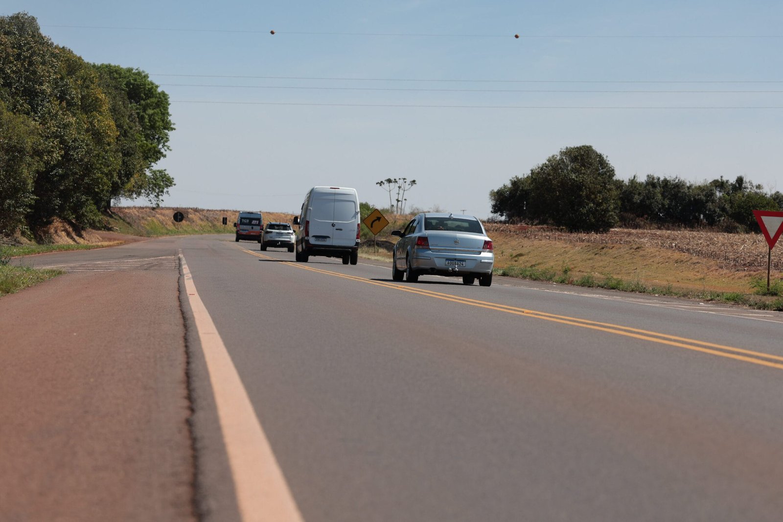 Trecho da  PR 158 e PR 317, entre Campo Mourao e Maringá  que esta incluido no Lote 5 de concessão dos novos pedagios.
Foto: Geraldo Bubniak/AEN