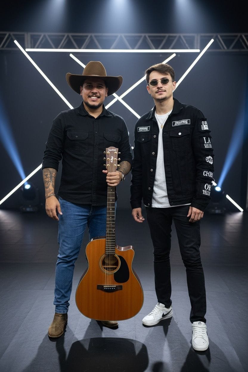 Com a mesma energia, dupla santa-helenense muda de nome e participa de maior caça-talentos sertanejo (vídeo)
