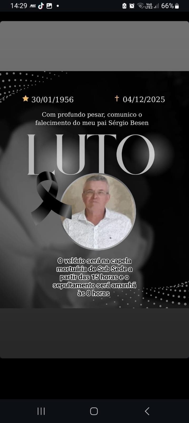 Falece Sérgio Besen (Atualizada)