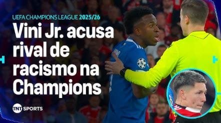 Vini Jr marca golaço e denuncia caso de racismo em Liga dos Campeões