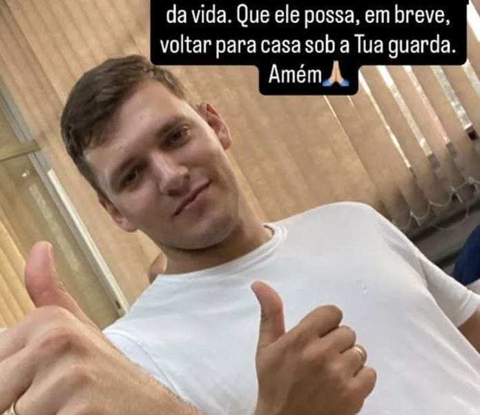 Forte corrente de oração pela recuperação de jovem que sofreu acidente em Entre Rios com muitos parentes em SH. Situação é grave