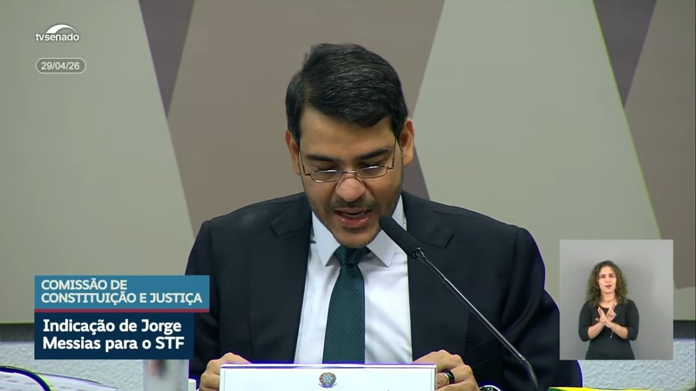 Jorge Messias. Imagem: Reprodução de CCJ/Senado