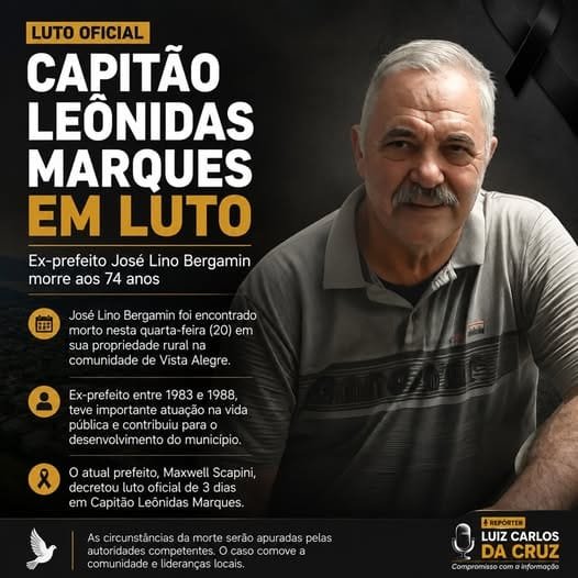 Em circunstâncias ainda não esclarecidas, ex-prefeito de Capitão é encontrado morto