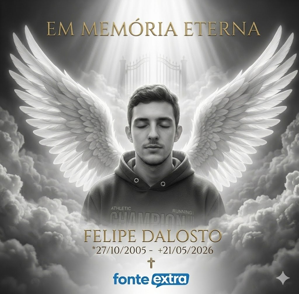 Jovem Felipe Dalosto será sepultado no interior de Santa Helena neste sábado. “Ia para escola de inglês”