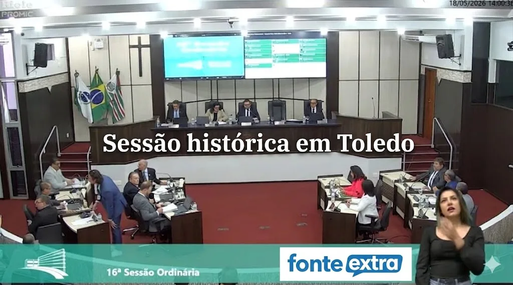 Assista ao vivo, sessão que pode cassar dois vereadores de Toledo. Decisão judicial já foi neste sentido, além de prisão