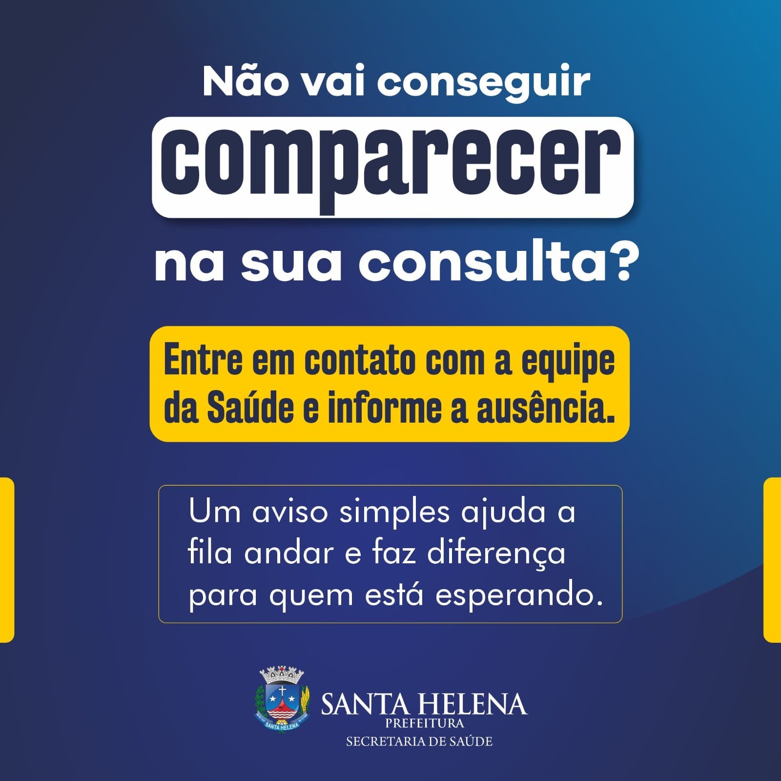 Santa Helena registra 250 faltas em consultas com especialistas em maio