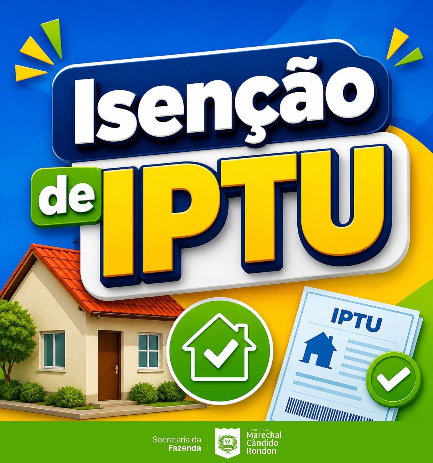Saiba como ficar isento do IPTU em Marechal Rondon