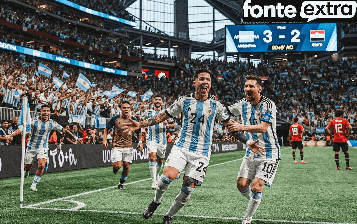 De 2 a 0 para baixo, Argentina vira sobre o Egito nos acréscimos e avança às quartas da Copa do Mundo