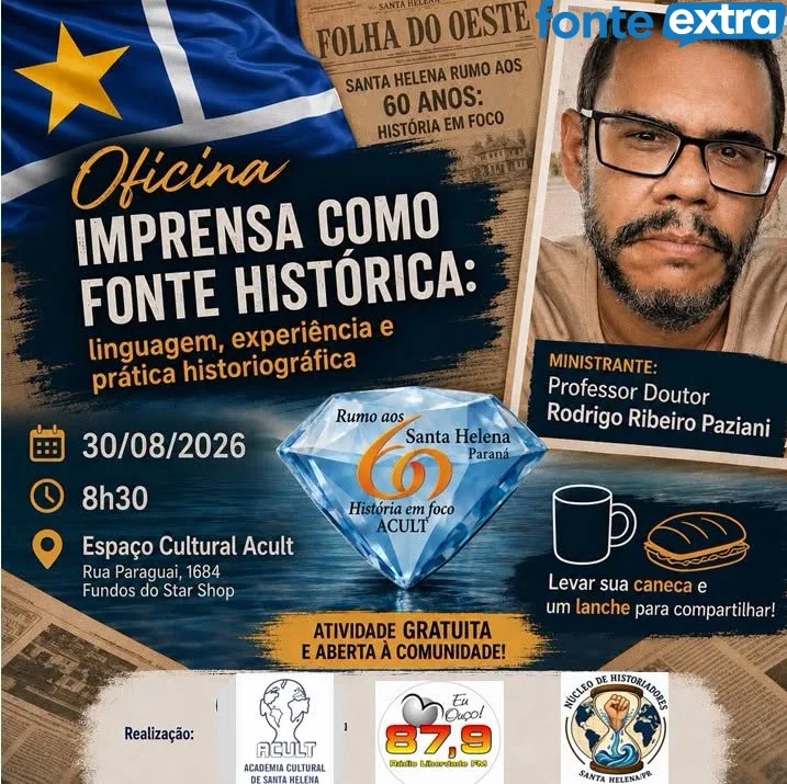 Acult promove oficina gratuita sobre imprensa e análise histórica