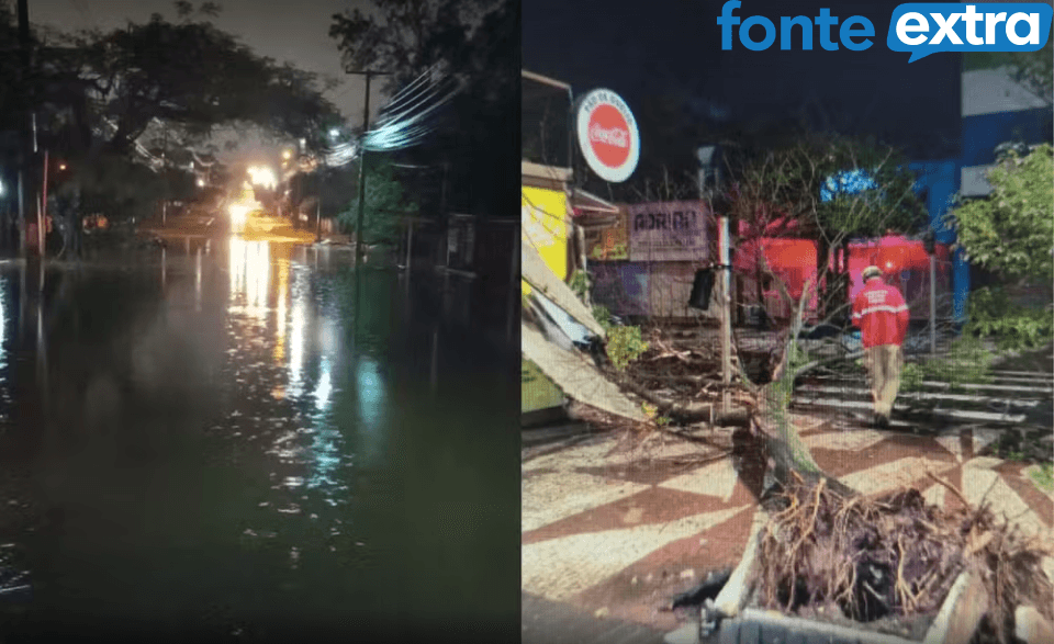 Chuva provoca estragos no Paraná e coloca Oeste e Sudoeste em alerta para temporais