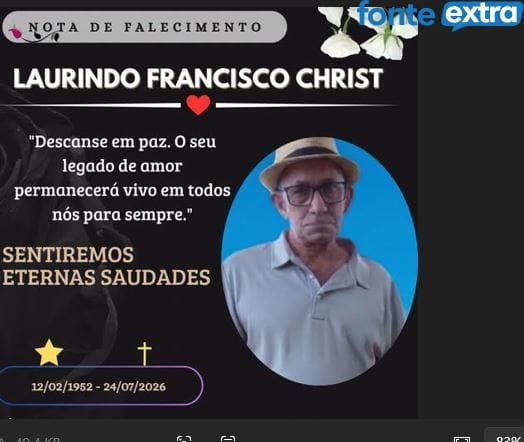 Laurindo Christ será sepultado neste sábado em Pato Bragado