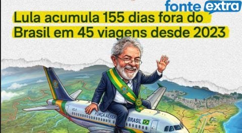 Farra não para! Governo Lula torra R$155 milhões com viagens em 14 dias