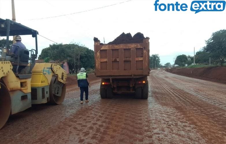 Chegando na reta final asfalto no Paraguai que vai beneficiar diretamente Porto de Santa Helena