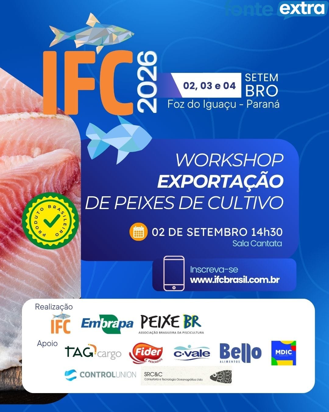 IFC Brasil 2026 debate exportação de peixes de cultivo em workshop no dia 2 de setembro