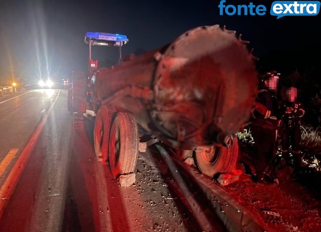 Colisão em série deixa dois feridos na PR-495, em Missal