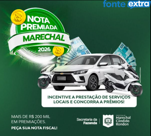 4º sorteio do Nota Fiscal Premiada será na sexta-feira em Marechal Rondon