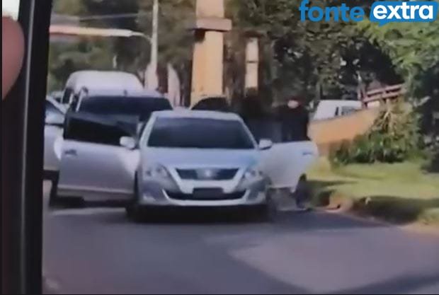 Roubo de 400 mil dólares. Popular filma sequestro, possivelmente de brasileiro nesta tarde em Cidade do Leste