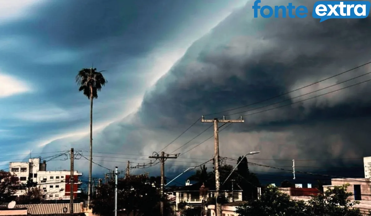 Ciclone extratropical e frente fria no RS podem afetar região Oeste do Paraná e Leste do Paraguai
