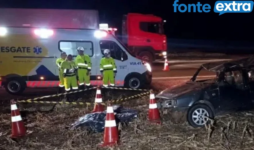 Colisão seguida de capotamento mata motorista entre Toledo e Marechal