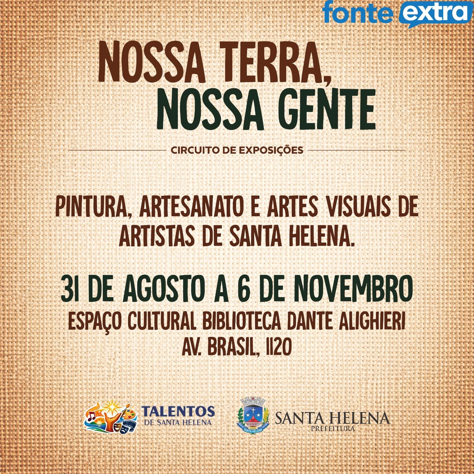 Circuito de exposições reúne artistas locais no Espaço Cultural Biblioteca Dante Alighieri