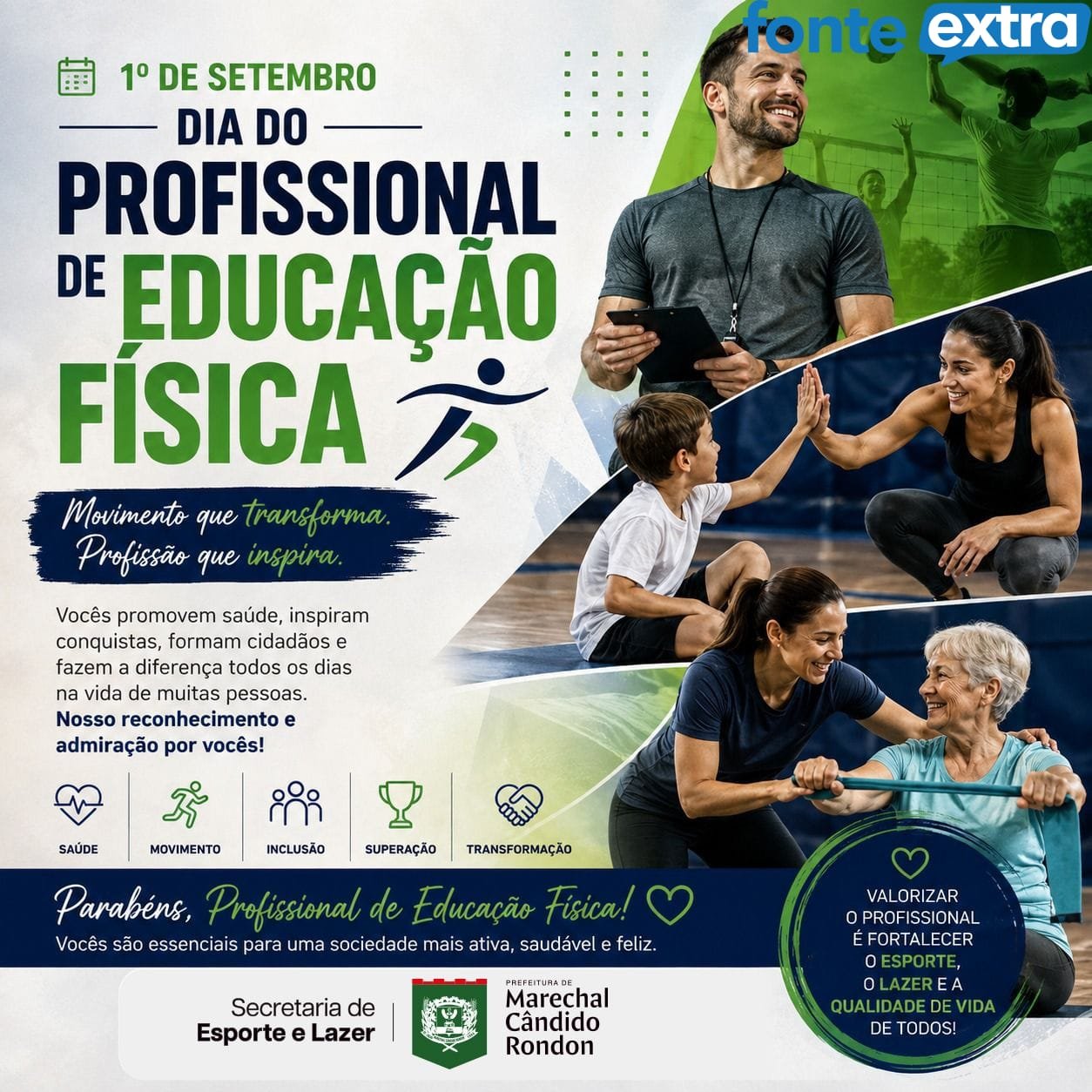 Marechal Cândido Rondon celebra o Dia do Profissional de Educação Física e abre oficialmente o Agita Rondon 2026