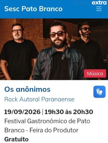 Os Anônimos de Santa Helena se apresentam sábado no Circuito Sesc em Pato Branco