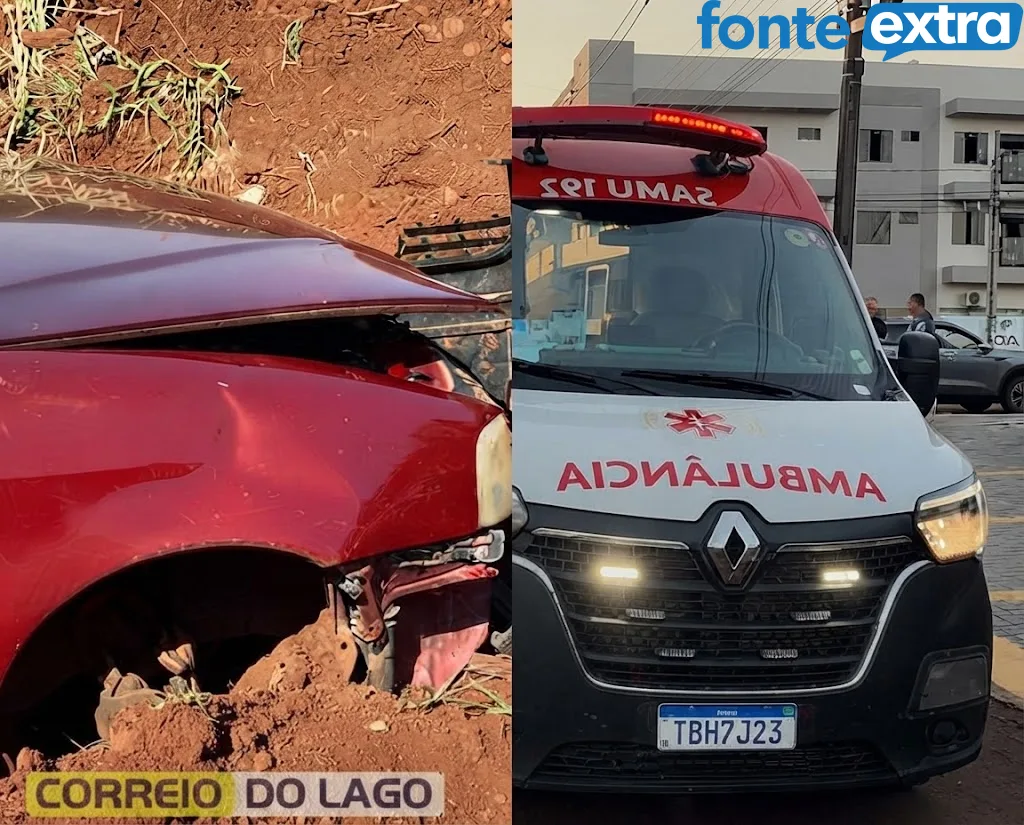 Três acidentes isolados marcam domingo em SH: patinete, moto e carro