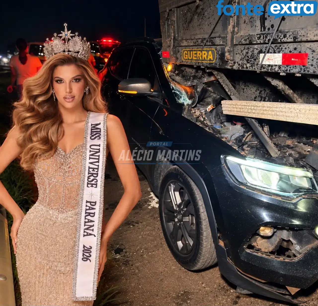 Ex-Miss Marechal Rondon sofreu acidente dirigindo Compass