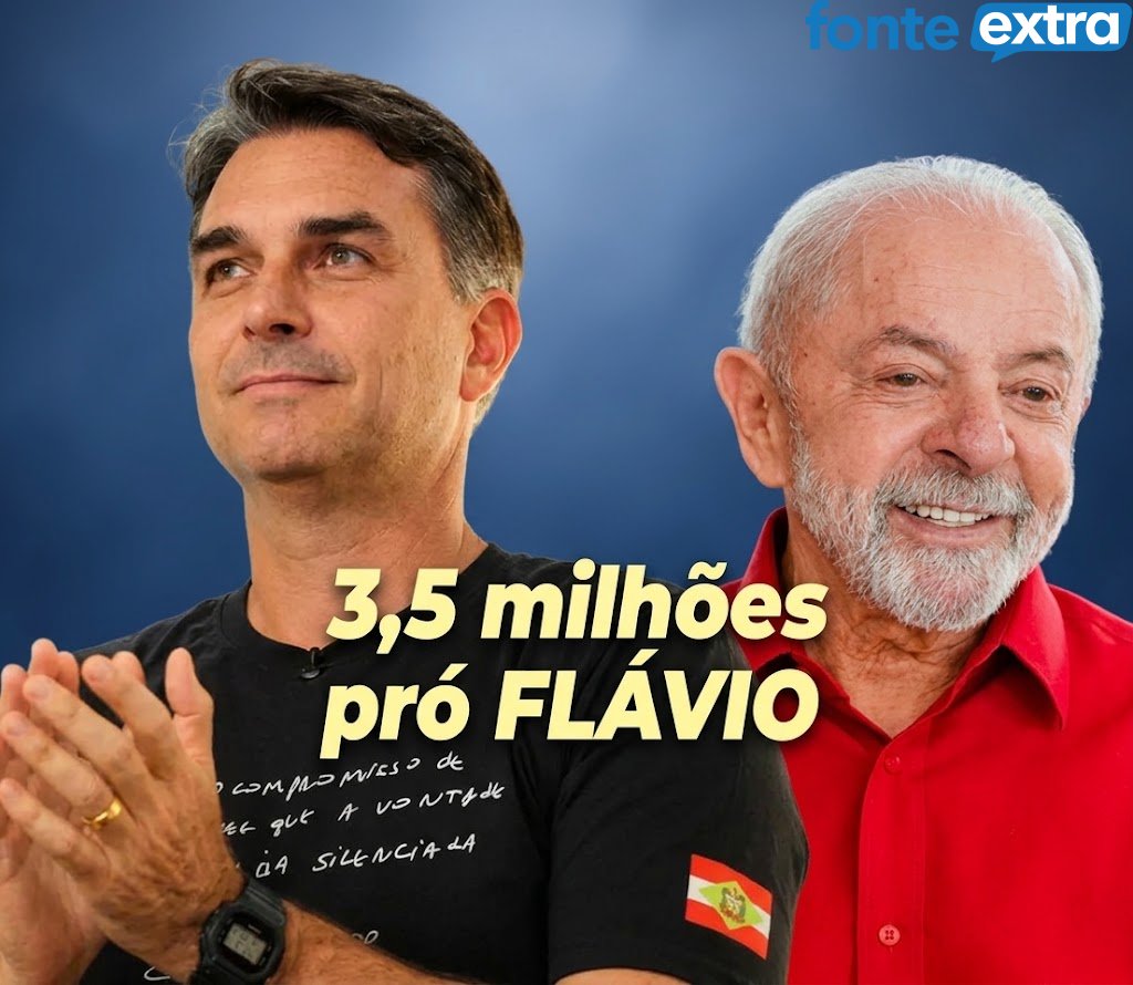 Flávio com mais de 3.5 milhões de votos sobre Lula em agregador de pesquisas 2º turno, aponta Inteligov/EXAME
