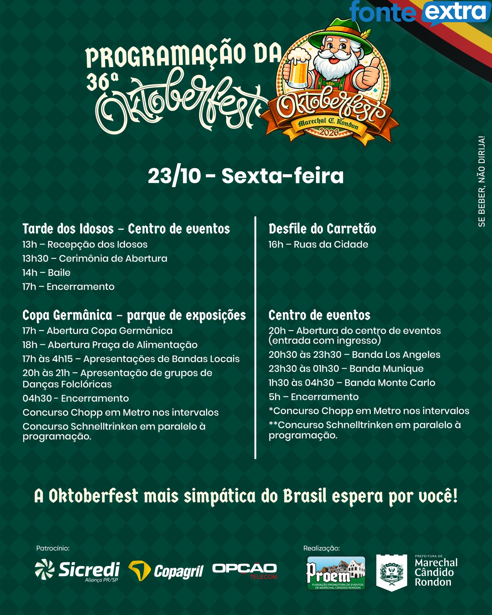 Oktoberfest de Marechal Rondon agita a sexta-feira