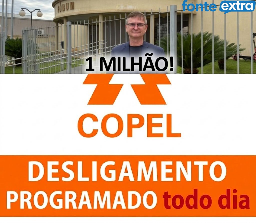 Ação que teve protagonismo do Correio do Lago pede 1 milhão para reparação de danos causados pela Copel (vídeo)
