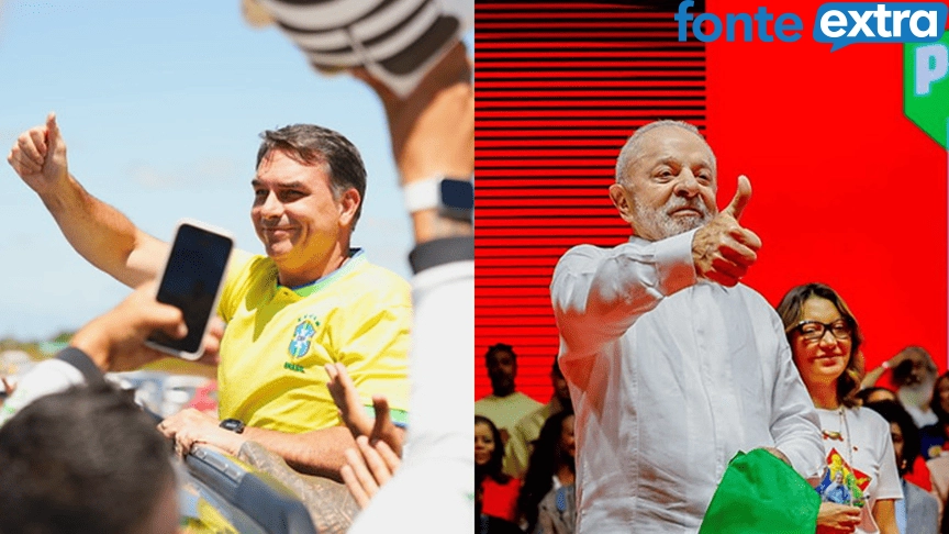 Bye-bye PT: Flávio abre 10 pontos de vantagem para Lula em votos válidos no 2º turno