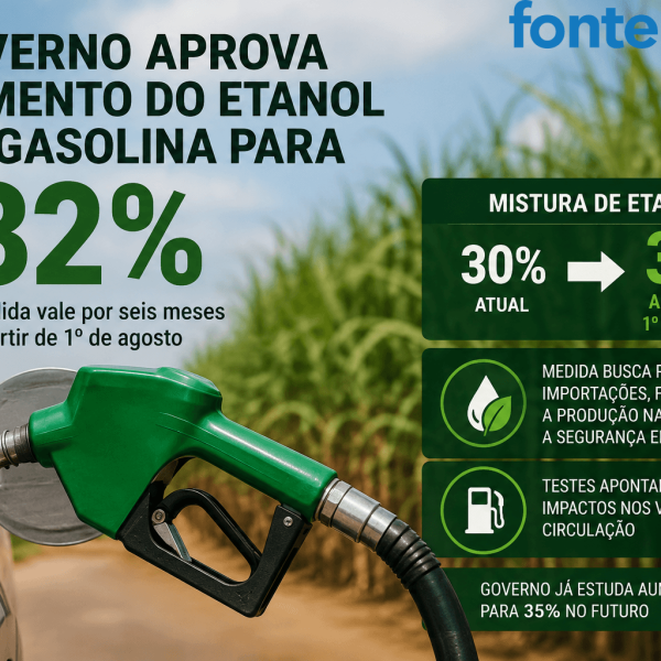 Governo aprova aumento da mistura de etanol na gasolina para 32% por seis meses