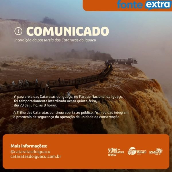 Passarela das Cataratas do Iguaçu é interditada