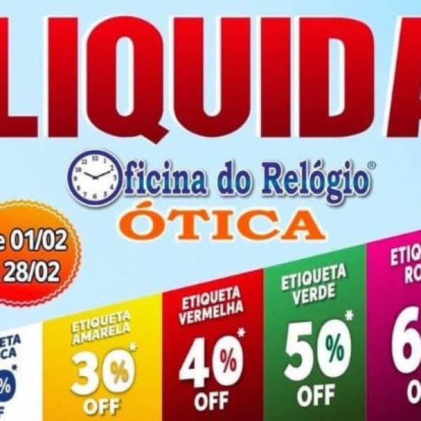 Oficina do Relógio com descontos de até 60% em fevereiro