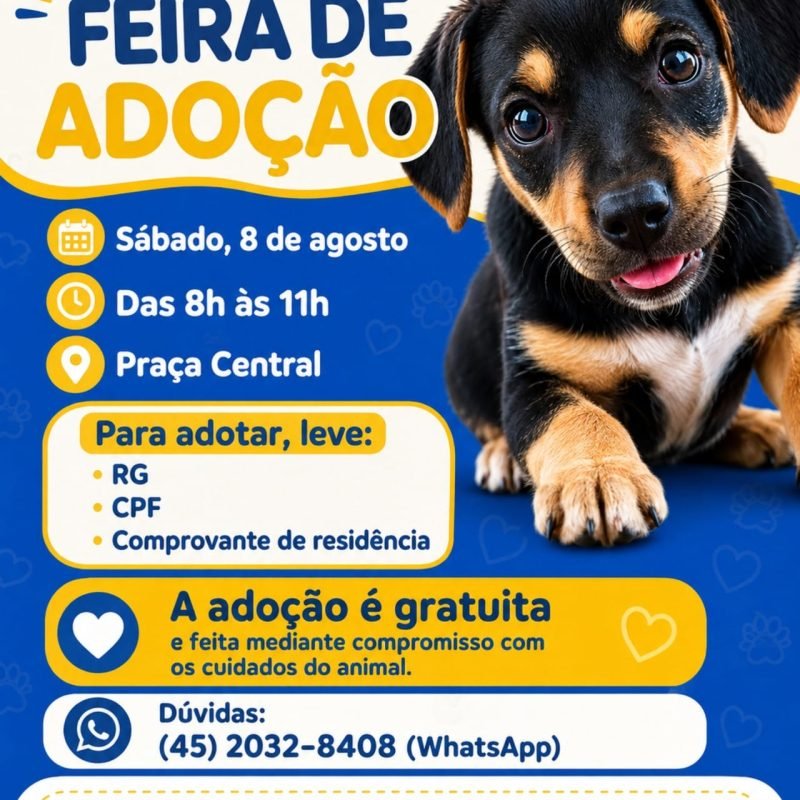 Santa Helena promove feira de adoção de cães neste sábado