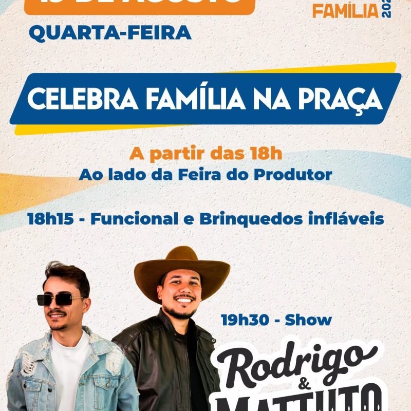 Prefeitura de Santa Helena promove Celebra Família com cinema, música e lazer