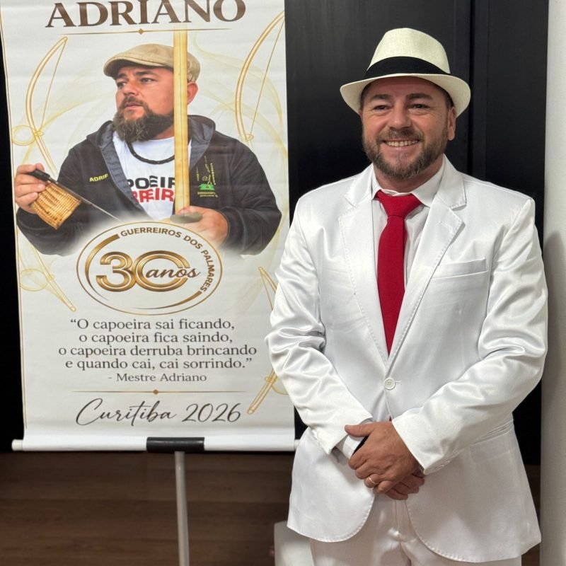 Da primeira roda ao título de Mestre: Adriano Carvalho completa 29 anos de trajetória na capoeira