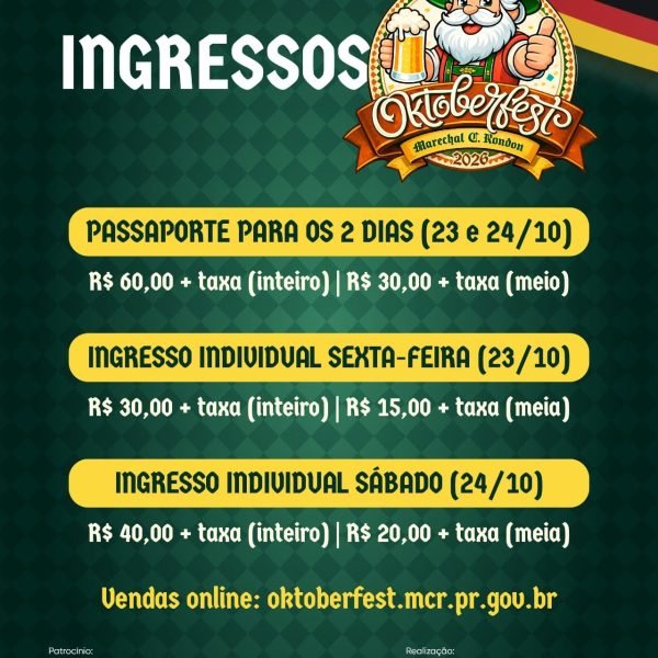 Começa venda de ingressos para os bailões da Oktoberfest de Rondon