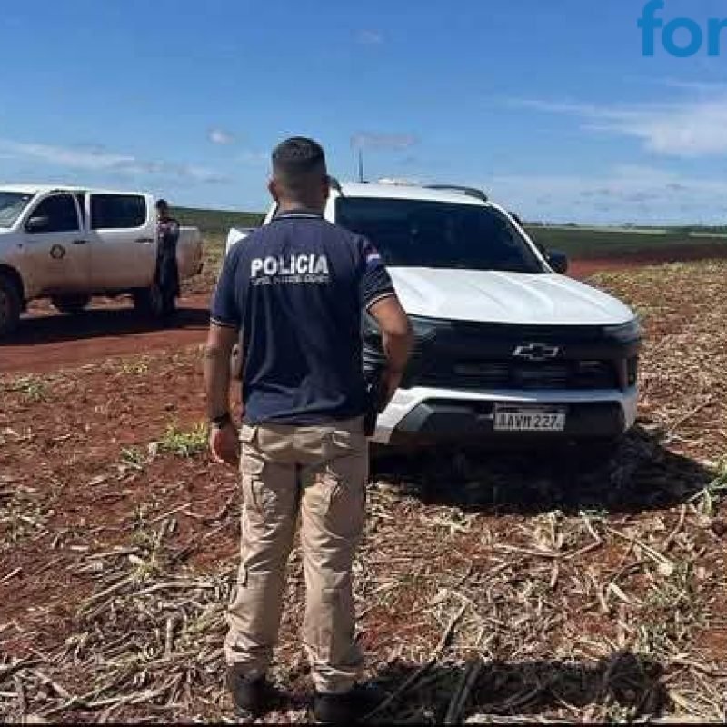 (Atualização) Caminhonete de paraguaio morto a facada em San Alberto é encontrada em lavoura