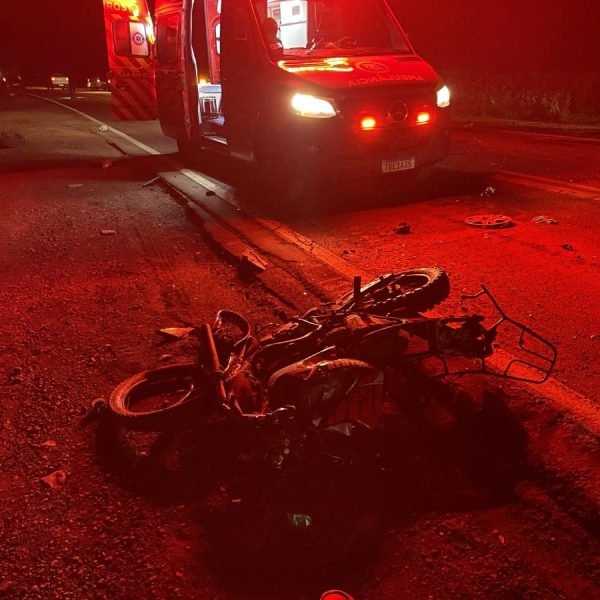Tragédia na PR-495 entre Medianeira e Missal, colisão frontal com moto do PY, mata condutor de 49 anos