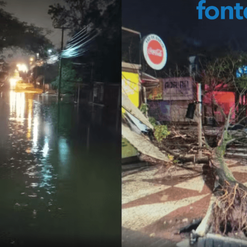 Chuva provoca estragos no Paraná e coloca Oeste e Sudoeste em alerta para temporais